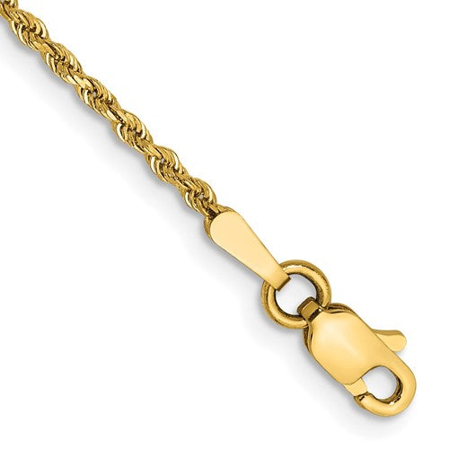 14k 1.5mm Diamond-cut Rope Chain