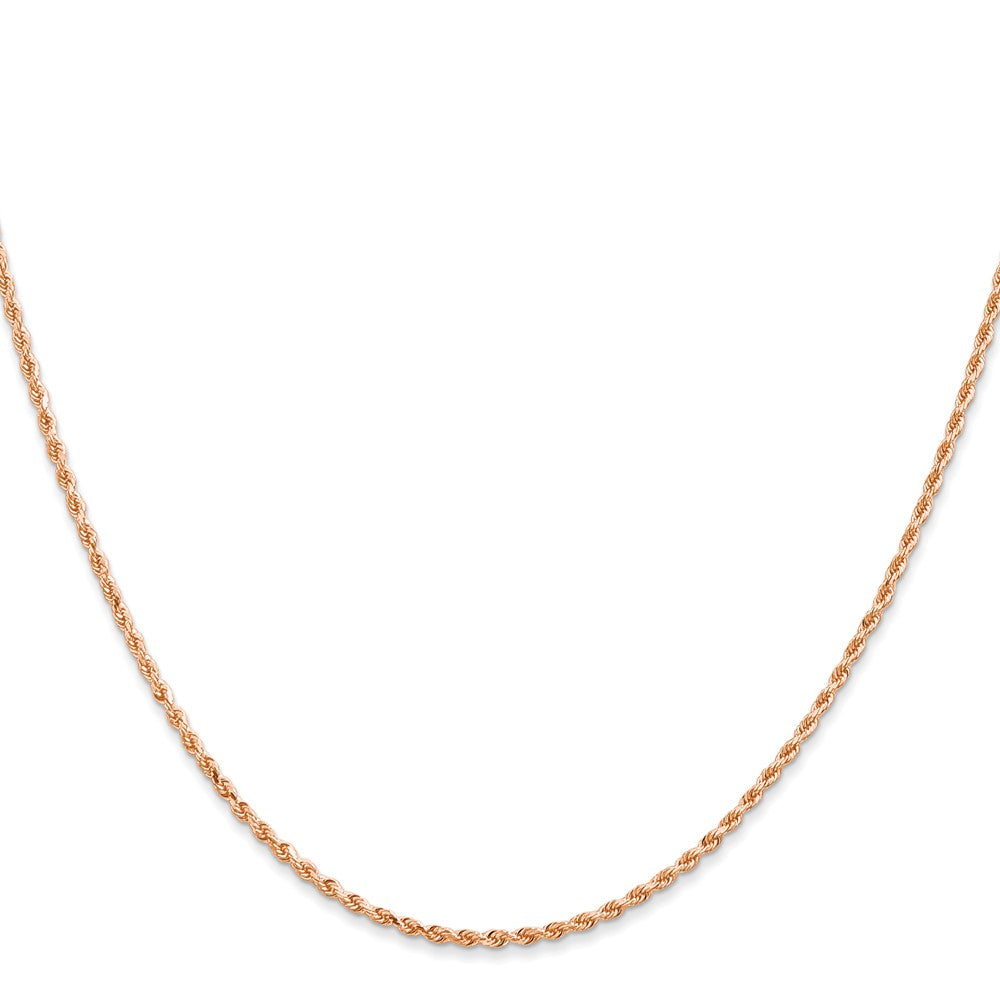 14k Rose Gold 1.5mm Diamond-cut Rope Chain