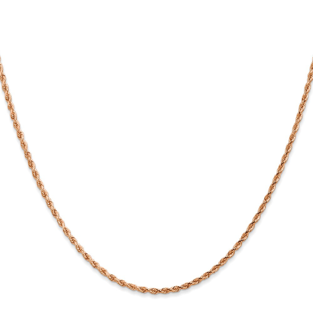14k Rose Gold 1.75mm Diamond-cut Rope Chain