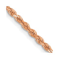 14k Rose Gold 2.0mm Diamond-cut Rope Chain