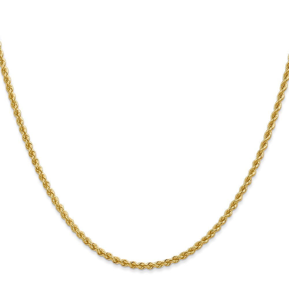 14k 2.25mm Solid Rope Chain