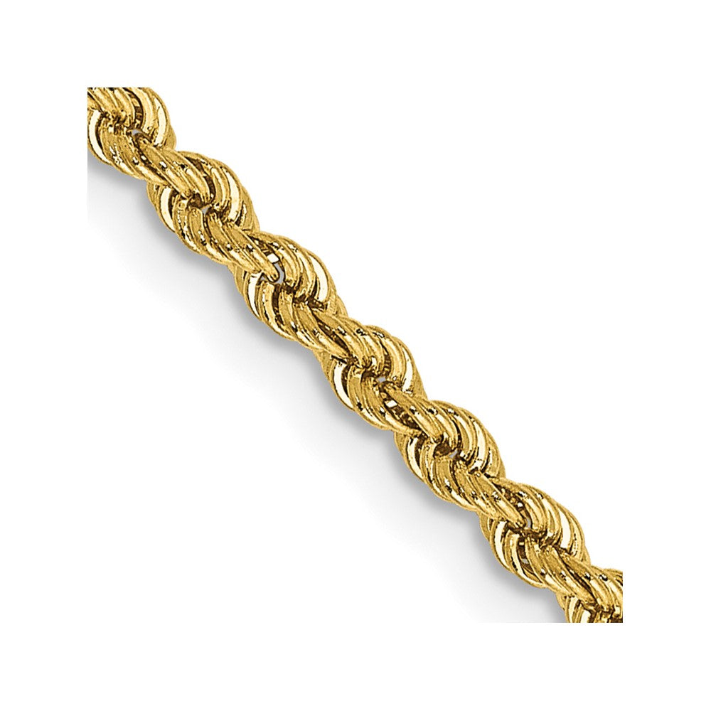 14k 2.25mm Solid Rope Chain