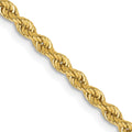 14k 2.5mm Solid Rope Chain