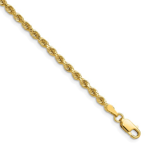 14k 2.75mm Diamond-cut Rope Chain