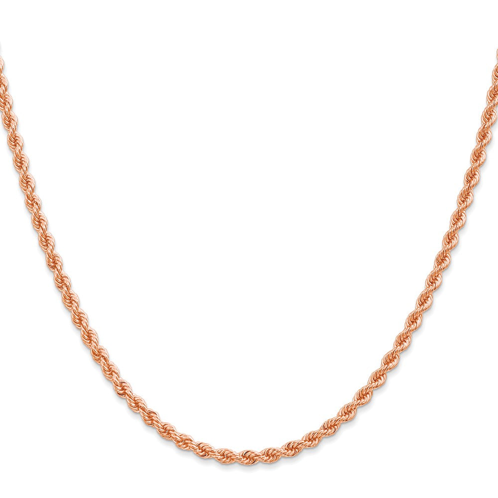 Leslie's 14k Rose Gold 2.75mm Diamond-cut Rope Chain