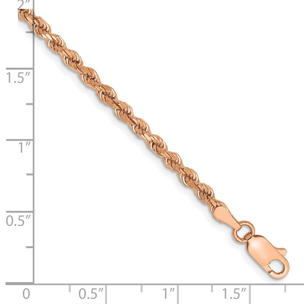 Leslie's 14k Rose Gold 2.75mm Diamond-cut Rope Chain