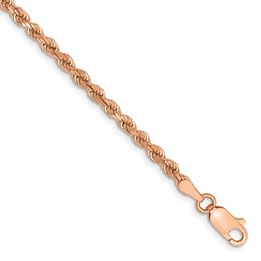 Leslie's 14k Rose Gold 2.75mm Diamond-cut Rope Chain