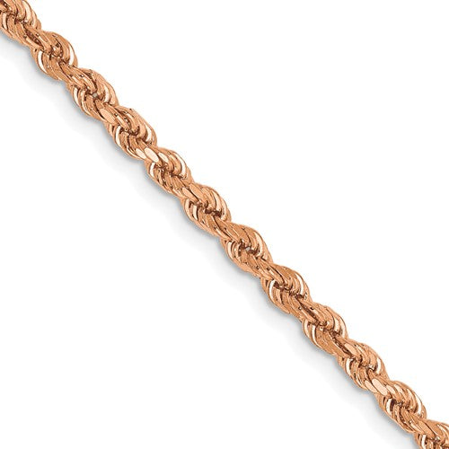 Leslie's 14k Rose Gold 2.75mm Diamond-cut Rope Chain