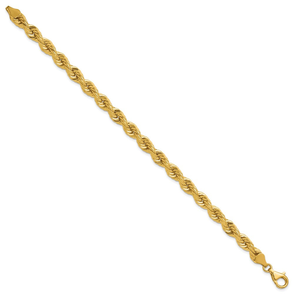 14k 6.5mm D/C Rope Fancy Lobster Clasp Chain