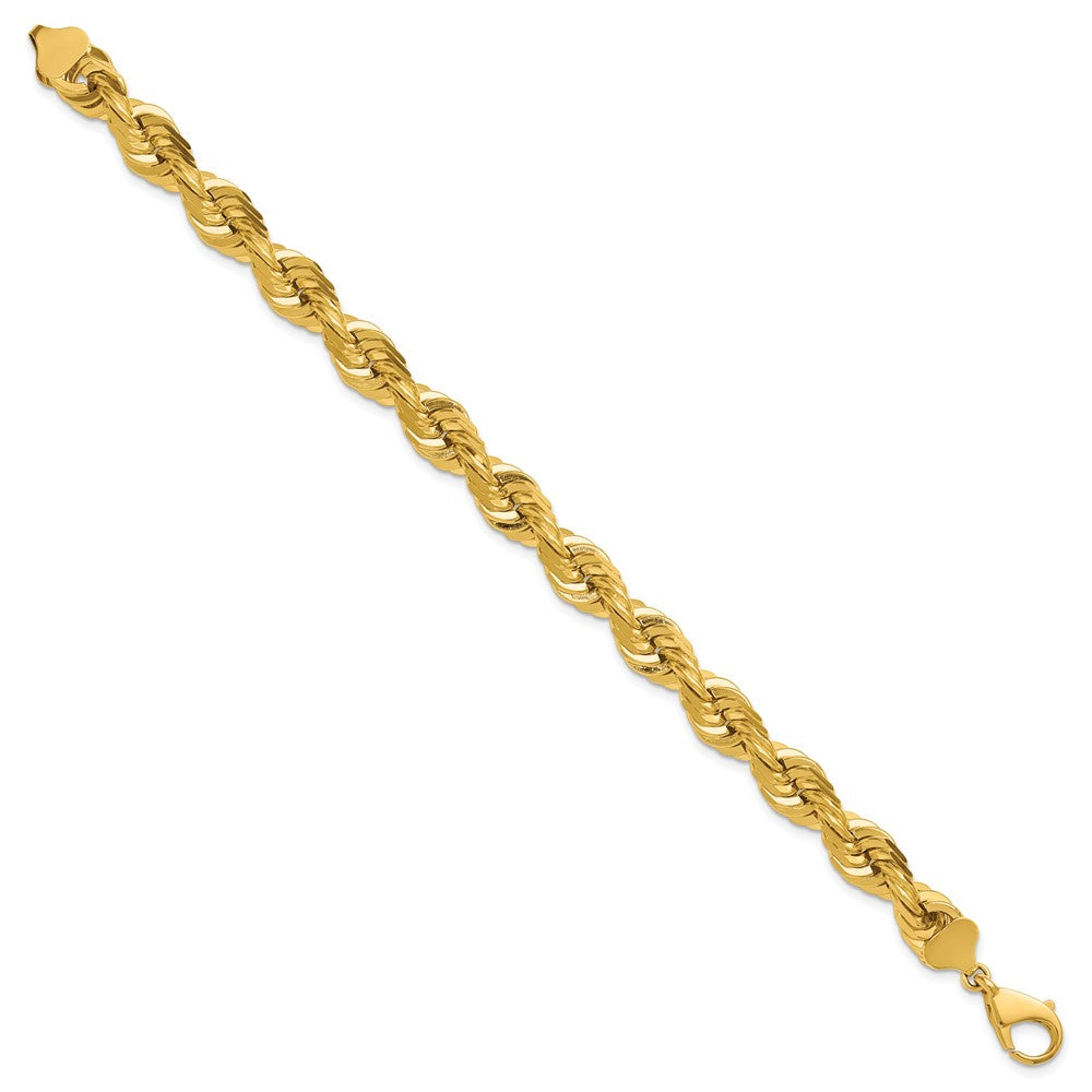 14k 10.0mm D/C Rope Fancy Lobster Clasp Chain