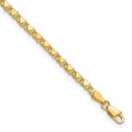 10k Polished Double-Sided Heart 10in Anklet