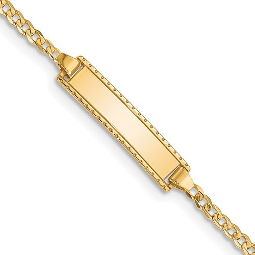 10k Flat Curb Link ID Bracelet