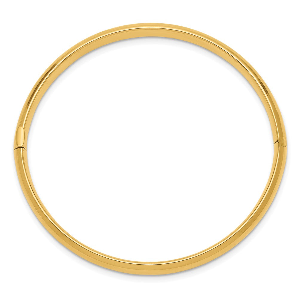 10k 3/16 Polished Hinged Baby Bangle