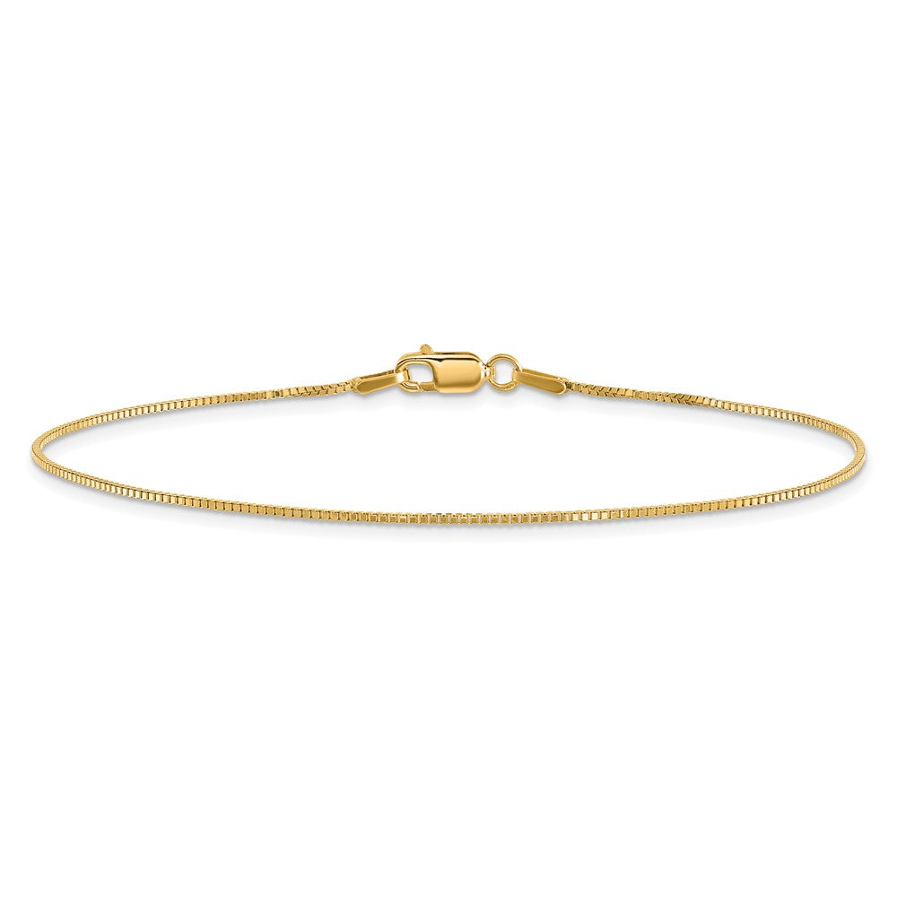 10k .95mm Box Chain Anklet