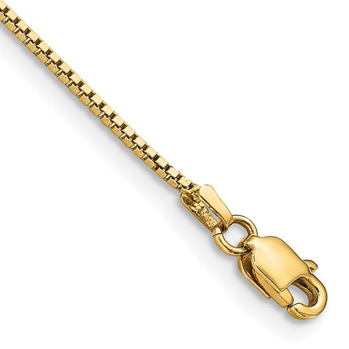 10k .95mm Box Chain Anklet