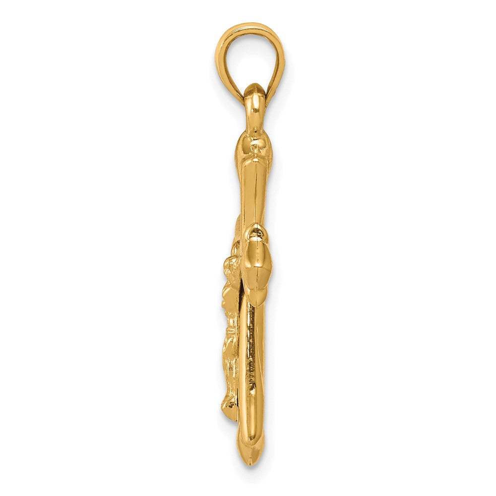10k Reversible Crucifix /Cross Pendant