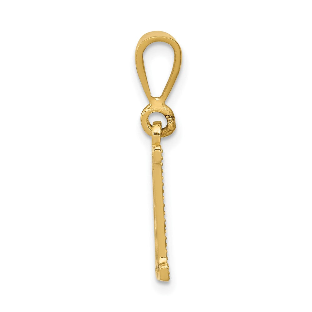10KY Initial H Pendant