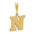 10KY Initial N Pendant