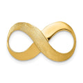 10K Infinity Figure Eight Polished and Textured Slide