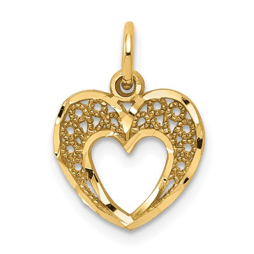 10k Heart Charm