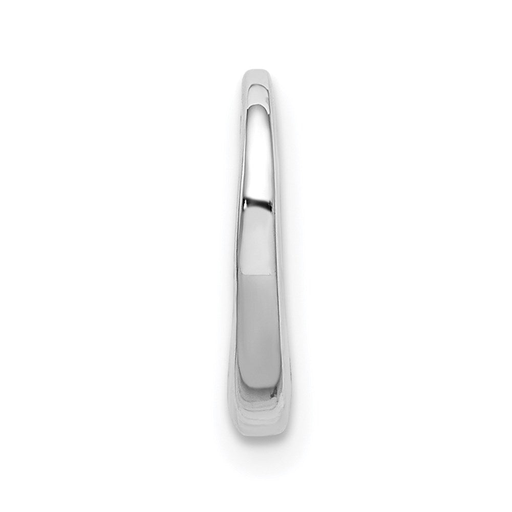 10K White Gold Polished Heart Chain Slide
