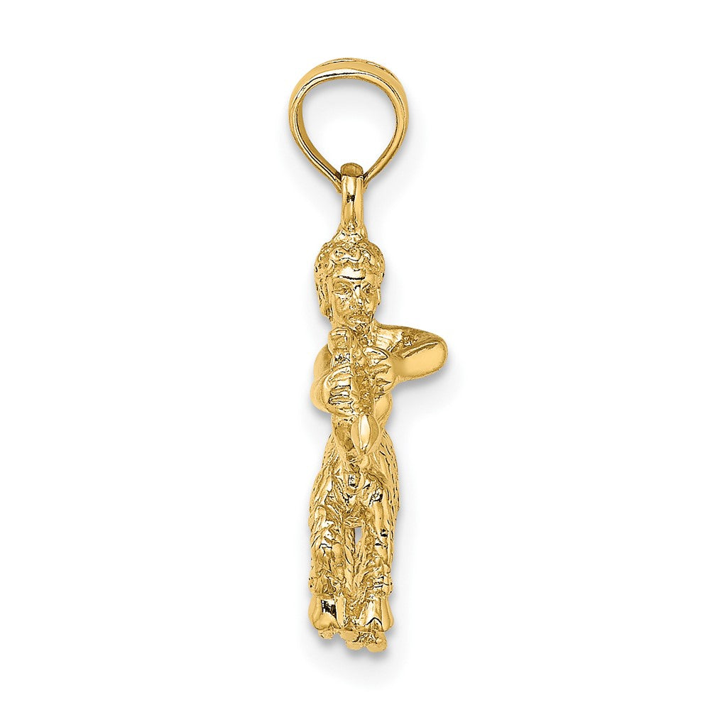 10K 3-D Sagittarius Zodiac Pendant
