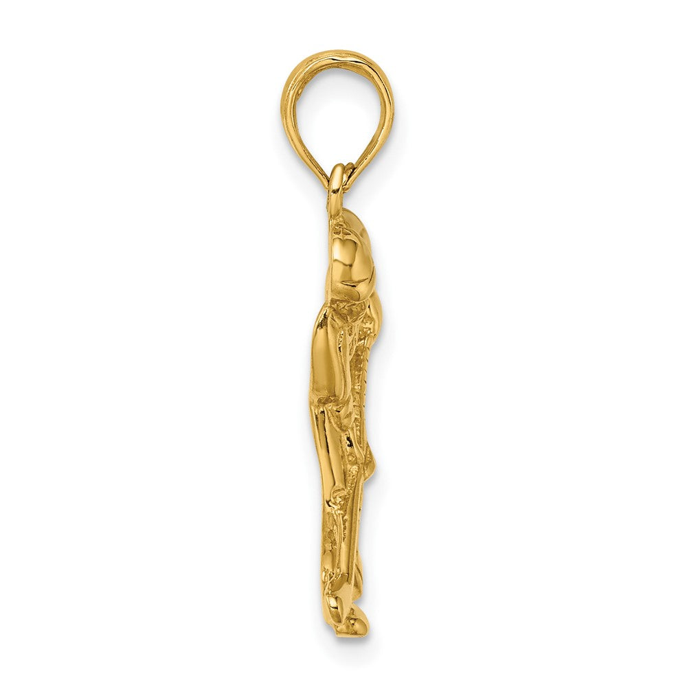 10k Hockey Player with Stick and Puck Charm