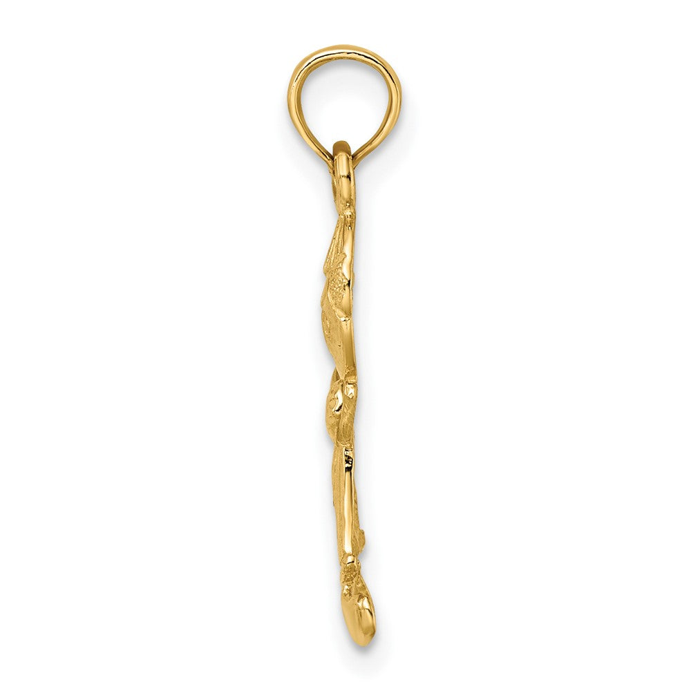 10k Playful Boy w/Cut Out Buttons Charm
