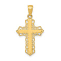 10K Lace Trim Cross Pendant