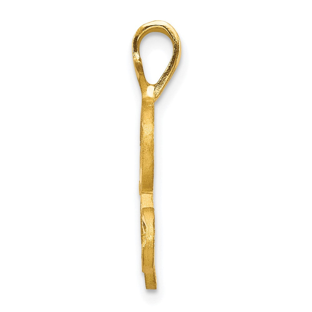 10k Initial R Pendant