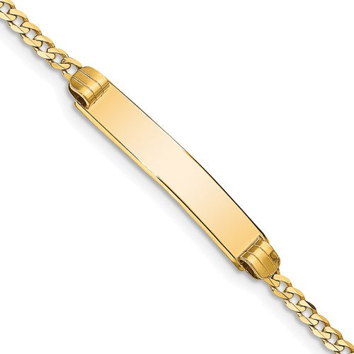 10k Flat Curb Link ID Bracelet