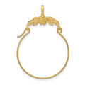 10k Polished Floral Charm Holder