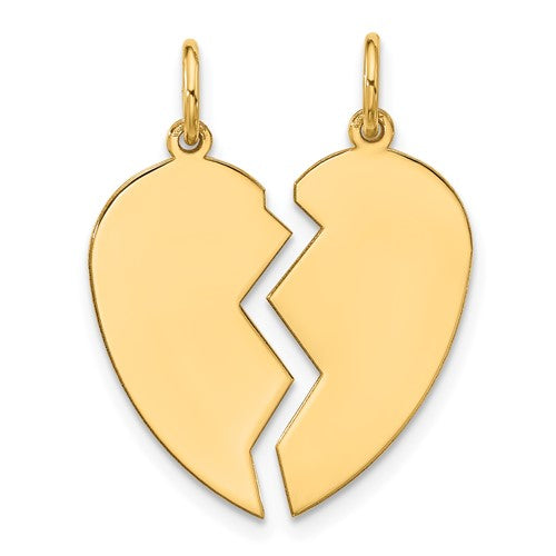 10K 2 piece Small Heart Charm