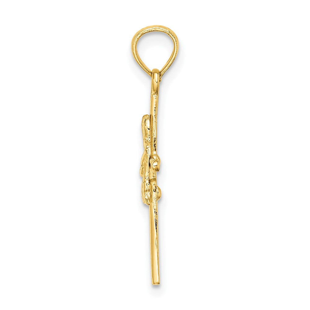 10k Praying Boy Cross Charm