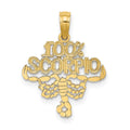 10K 100% SCORPIO Zodiac Charm