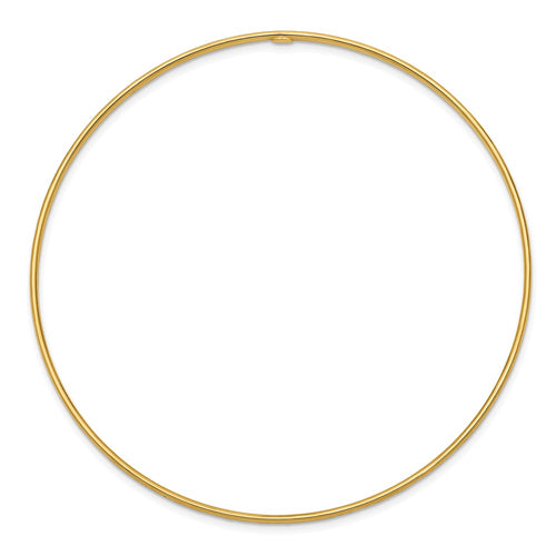 10k 1.5mm Diamond-Cut Slip-on Bangle Bracelet