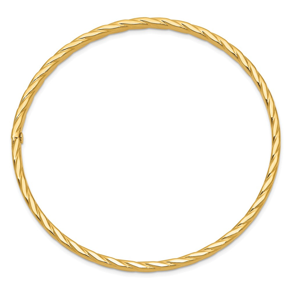 10K 4mm Textured Twist Slip-on Bangle