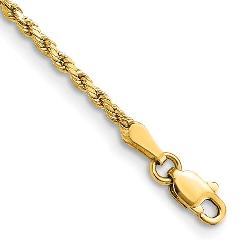 10k 2.0mm Semi-solid D/C Rope Chain