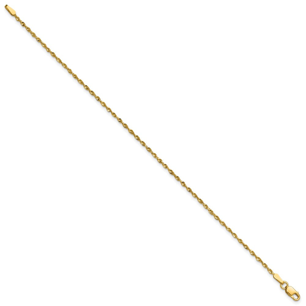 10k 1.5mm Ultra D/C Lightweight Rope Chain Anklet