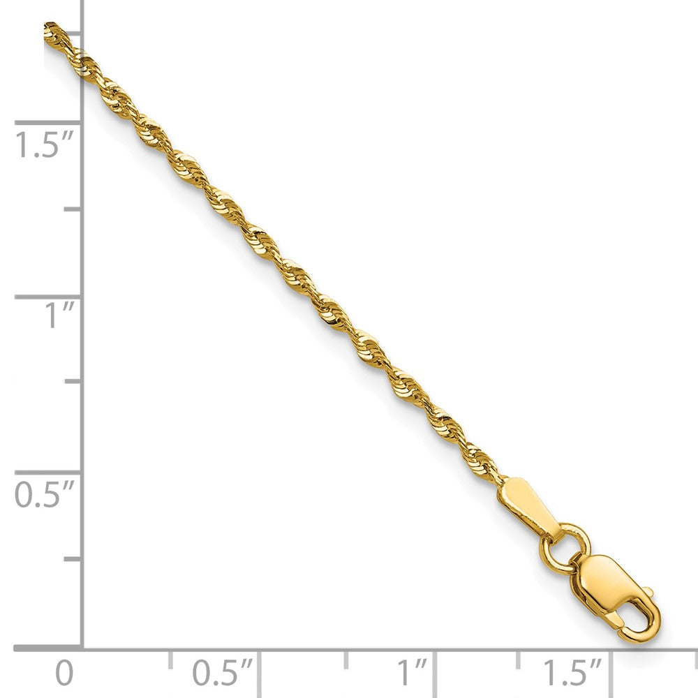 10k 1.5mm Ultra D/C Lightweight Rope Chain Anklet