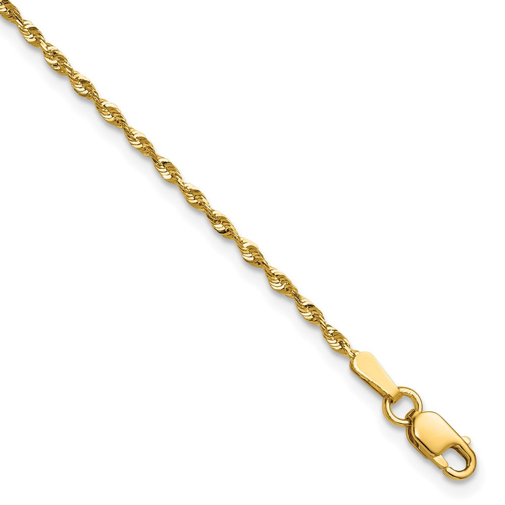 10k 1.5mm Ultra D/C Lightweight Rope Chain Anklet