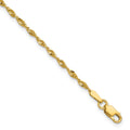 10k 1.8mm Ultra D/C Lightweight Rope Chain Anklet