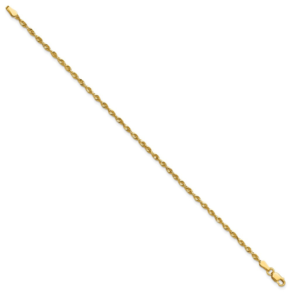 10k 2.25mm Ultra D/C Lightweight Rope Chain Anklet