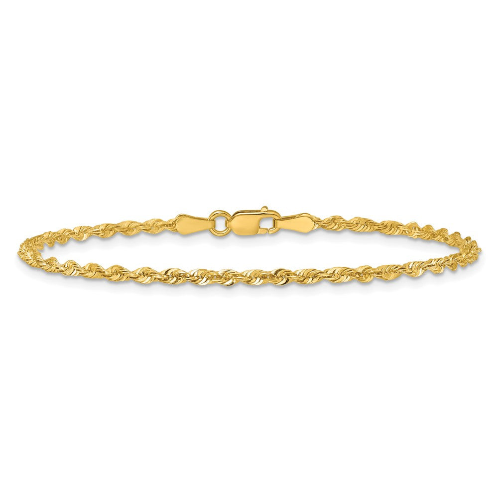 10k 2.25mm Ultra D/C Lightweight Rope Chain Anklet