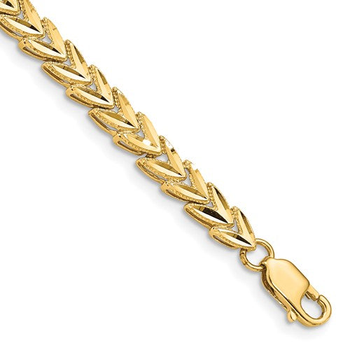 10K Diamond Cut Bracelet