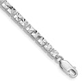 10K White Gold Diamond-Cut Bracelet