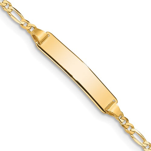 10k Figaro Link ID Bracelet