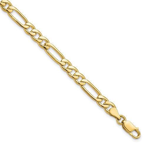 10k 5.25mm Fancy Polished Link Bracelet