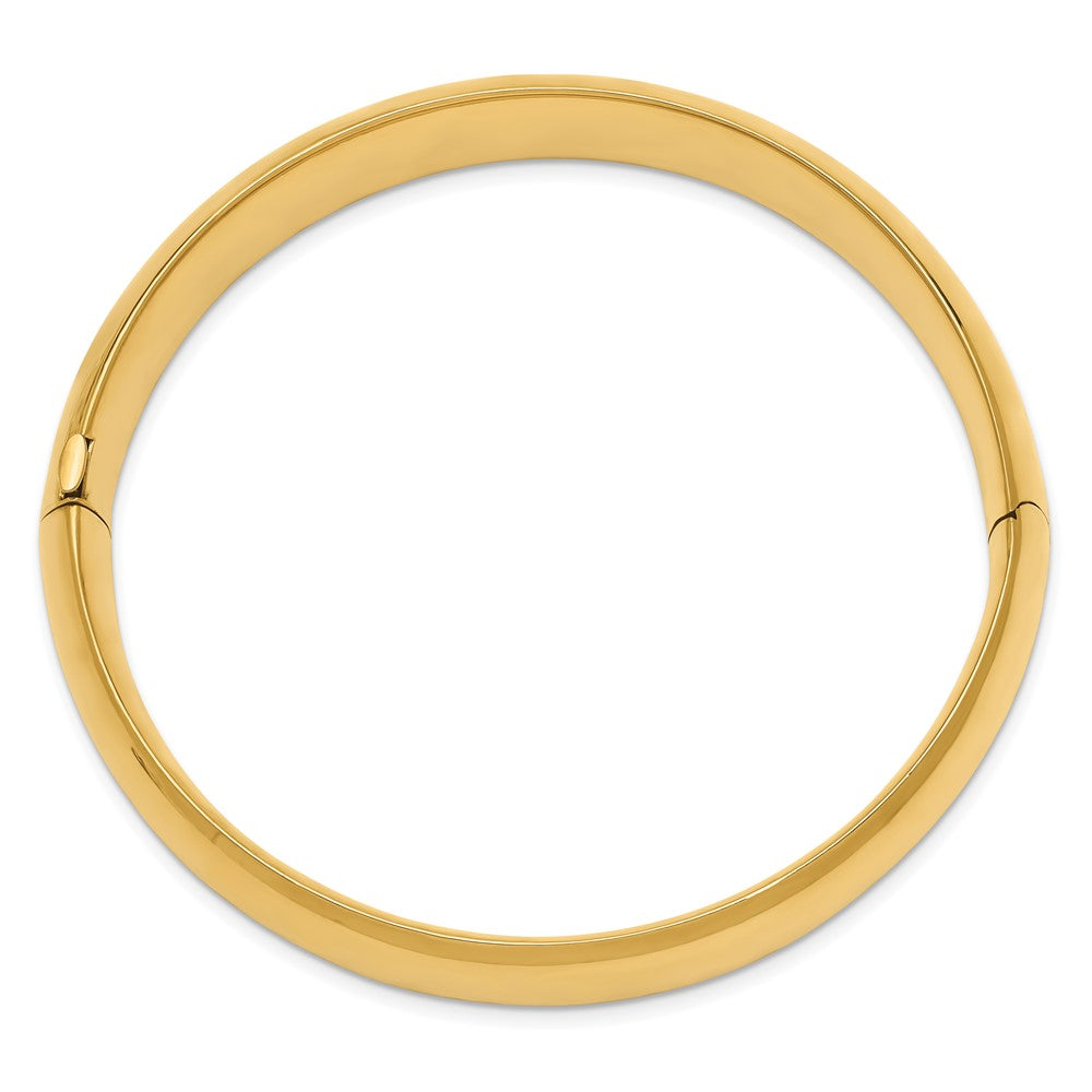 10k 9/16 High Polished Hinged Bangle Bracelet