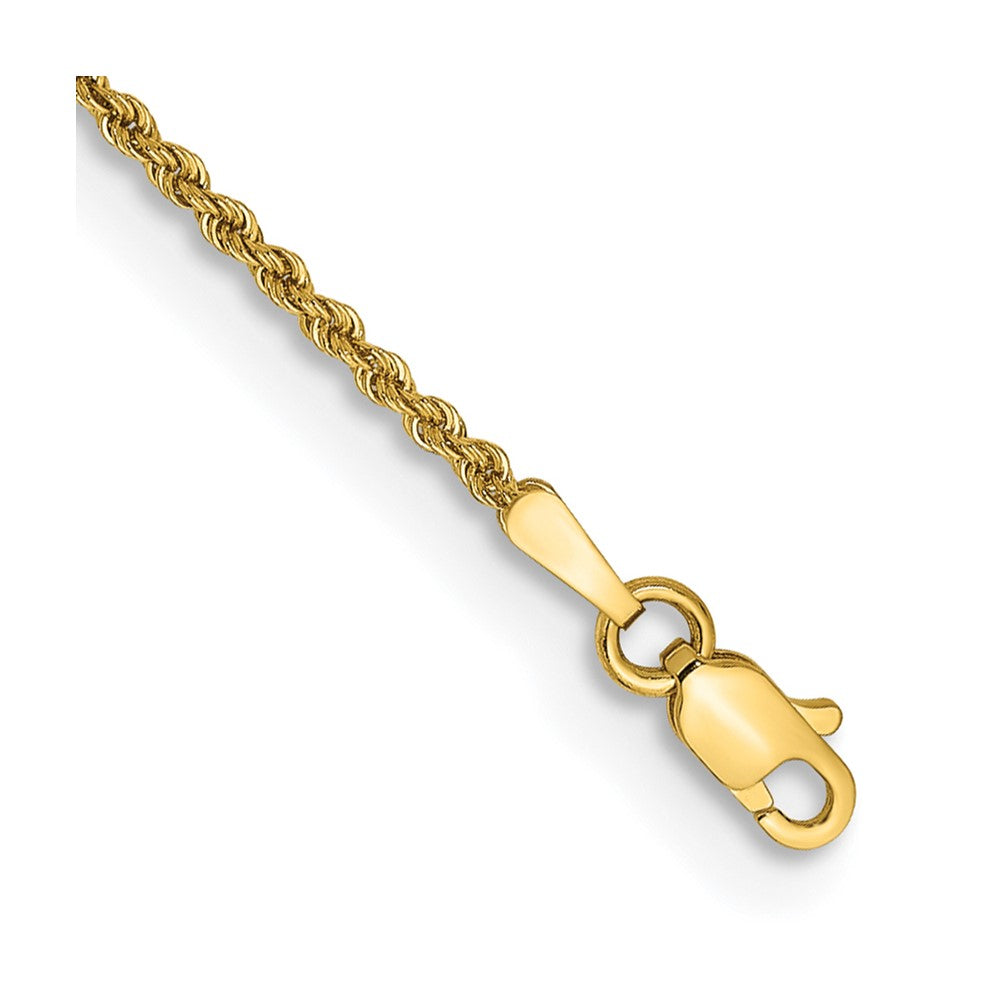 10k 1.5mm Solid Rope Chain Anklet